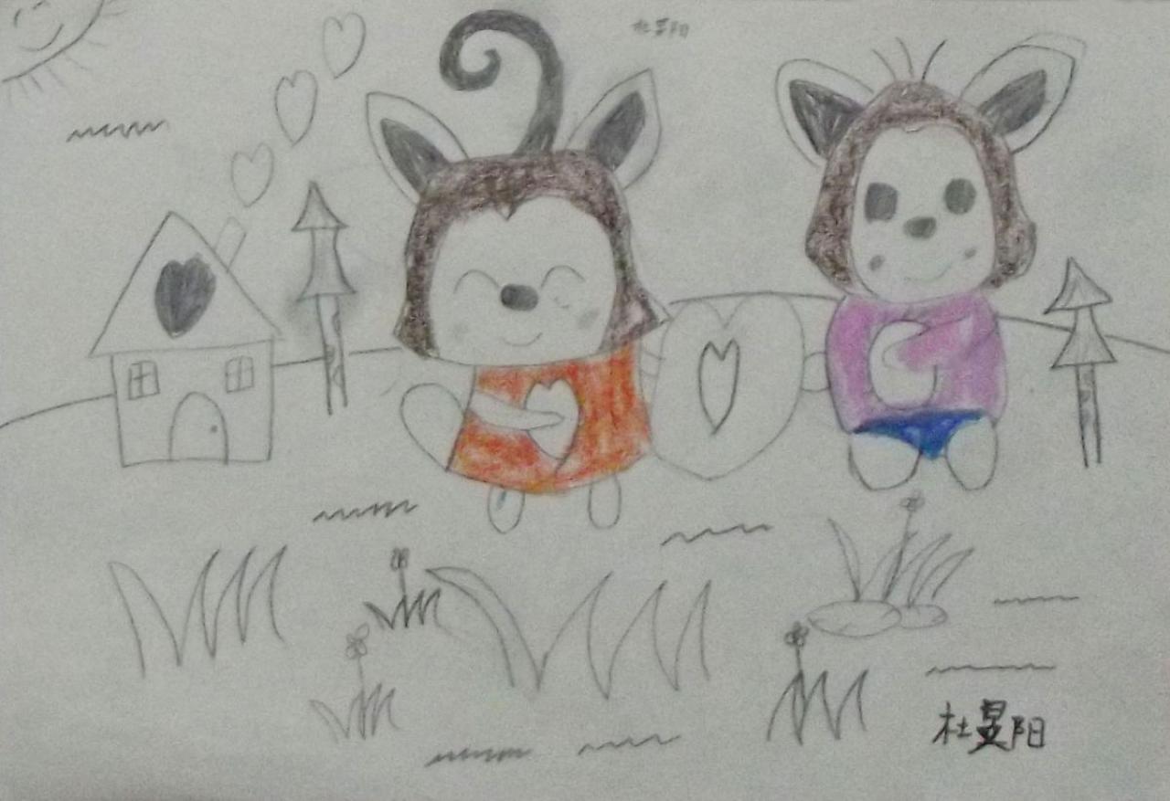 桃子和阿狸 杜旻阳画