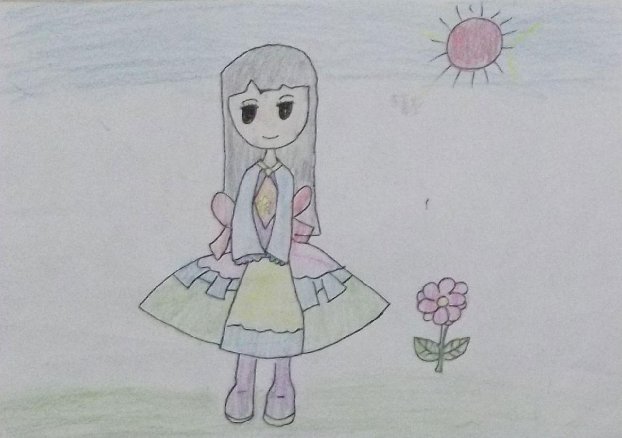 小女孩 李嘉莹画