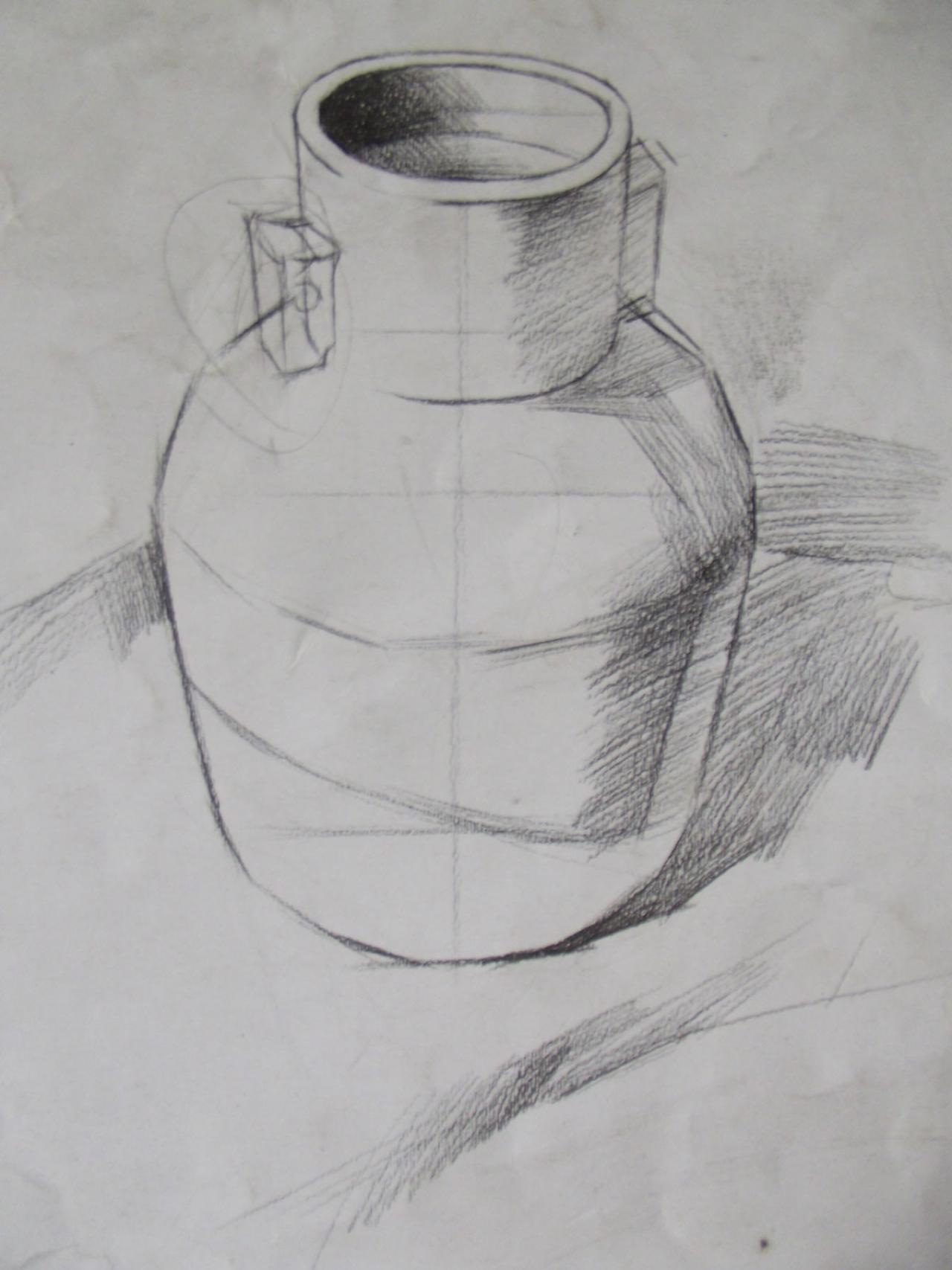 第二步,画结构及大体明暗关系