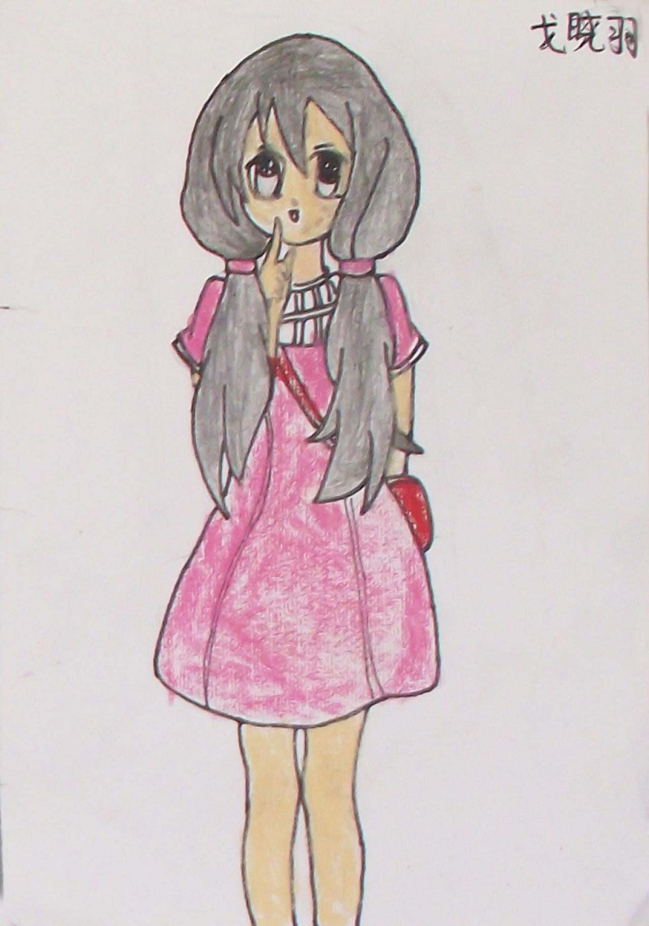 小女孩 戈晓羽画