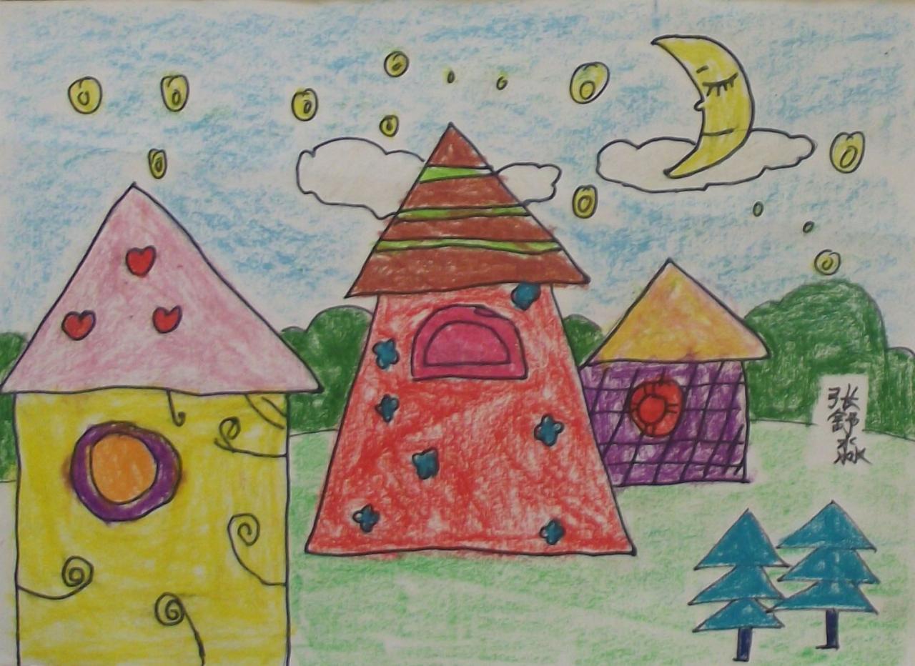 月亮下的乡村 张舒淼画