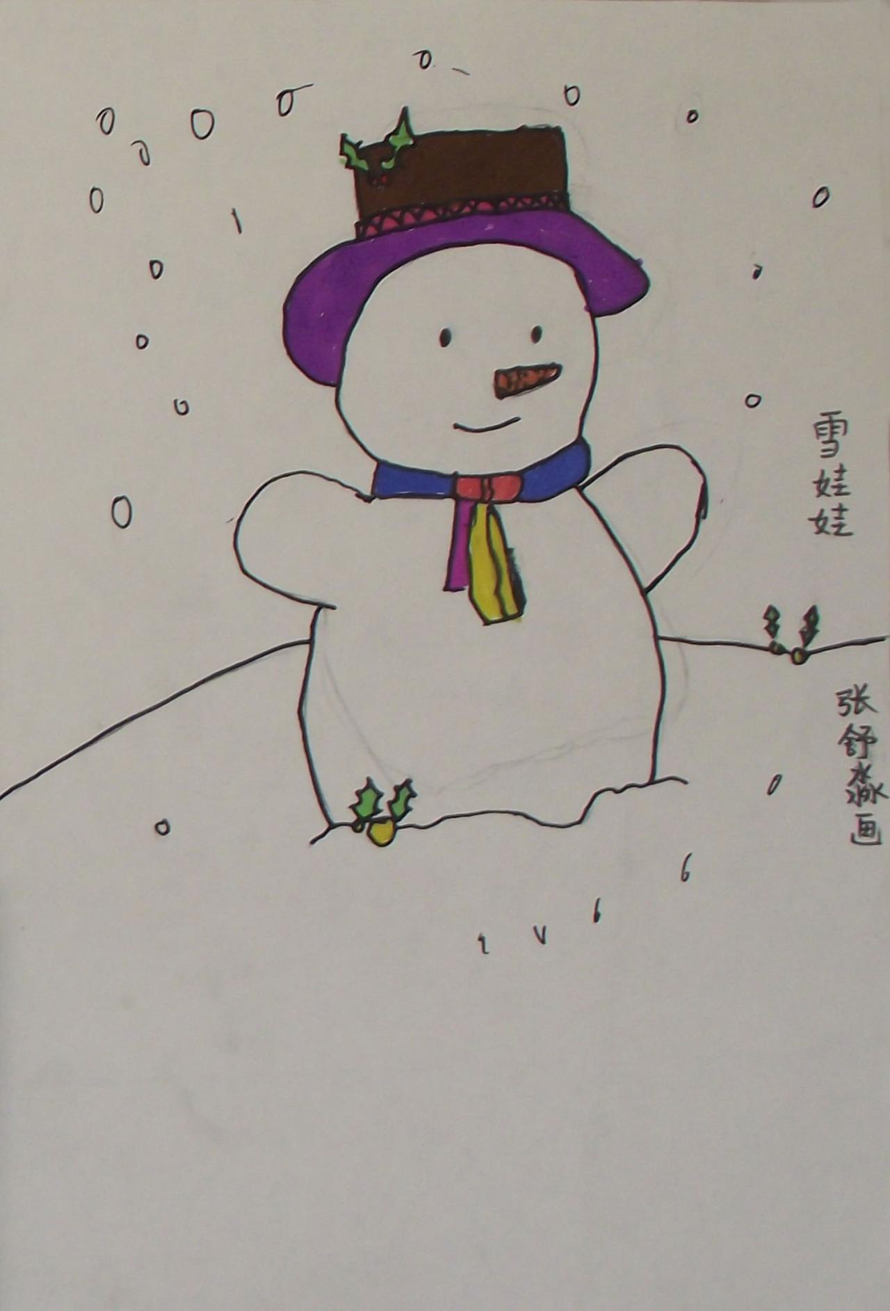 雪娃娃 张舒淼画