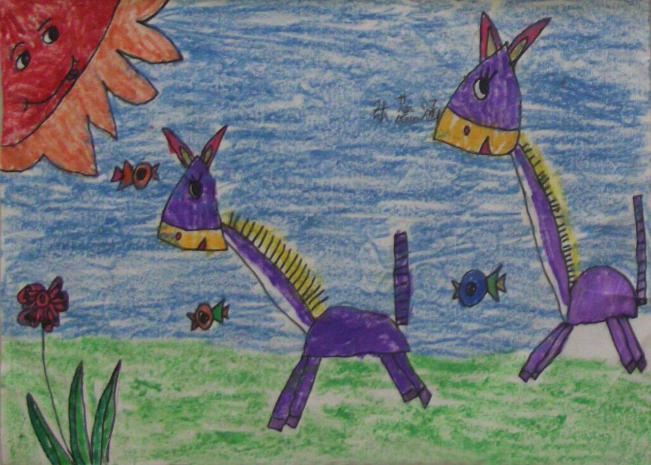 两只毛驴 张蕊涵画