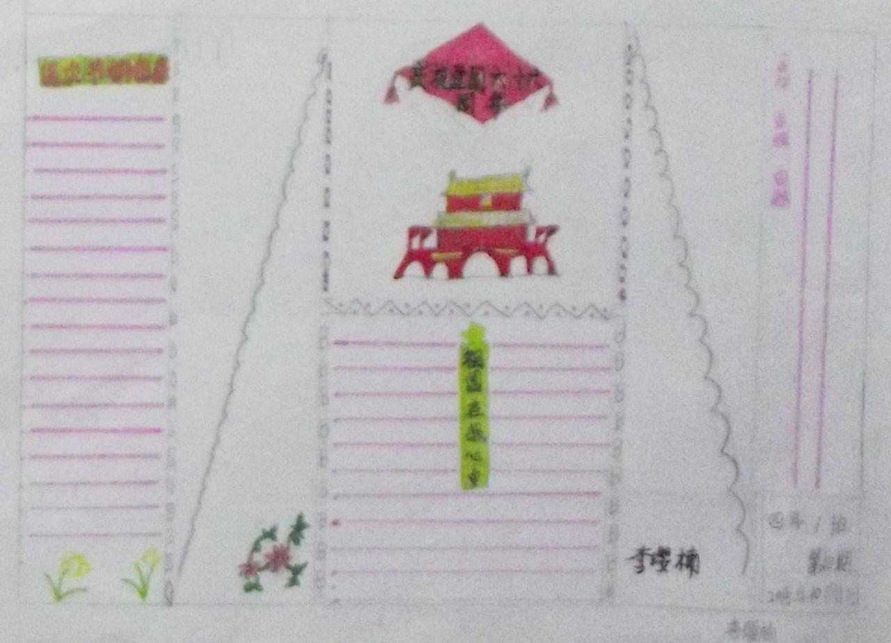 国庆节 手抄报 李璎楠设计