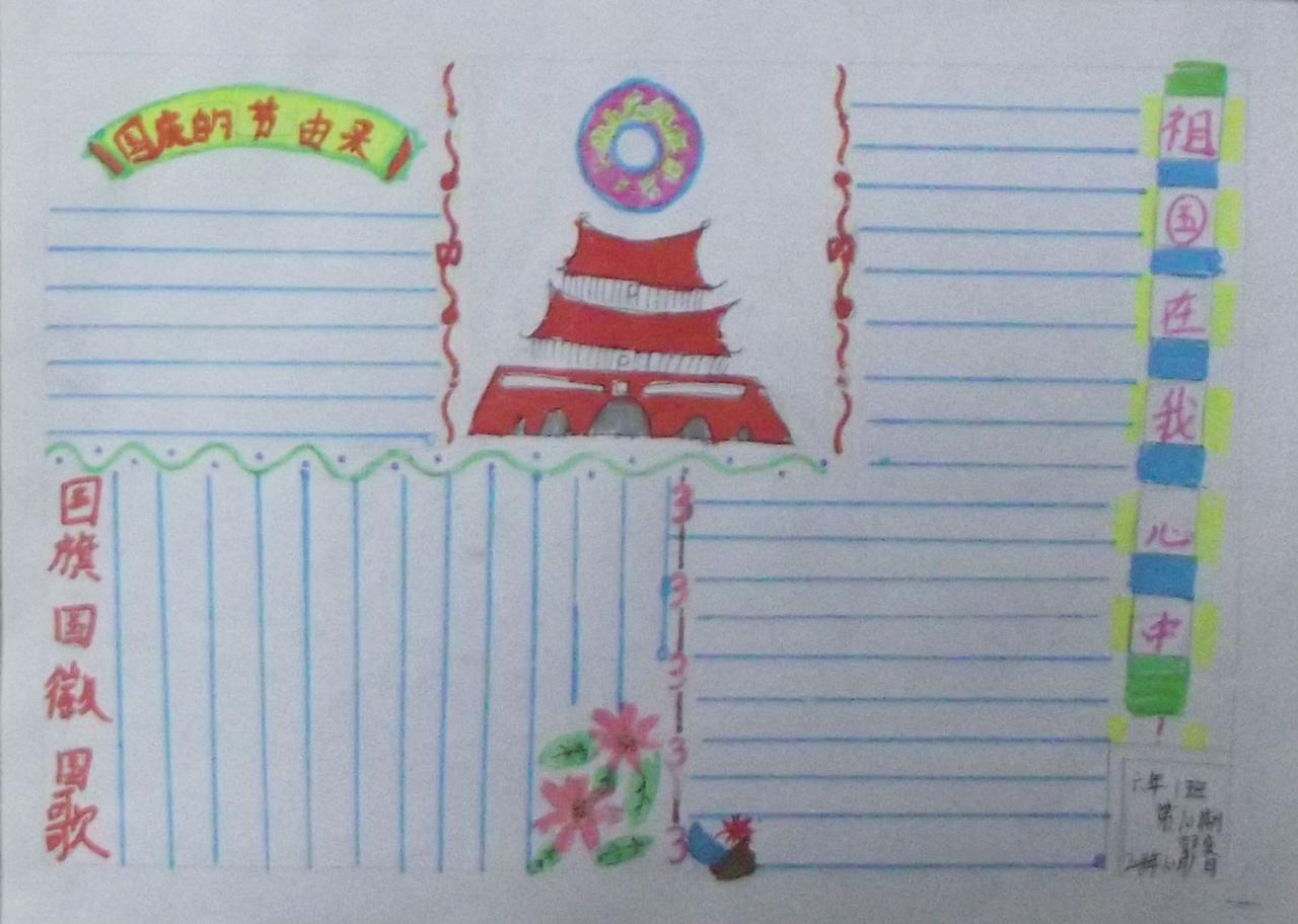 国庆节 手抄报 郭奕画
