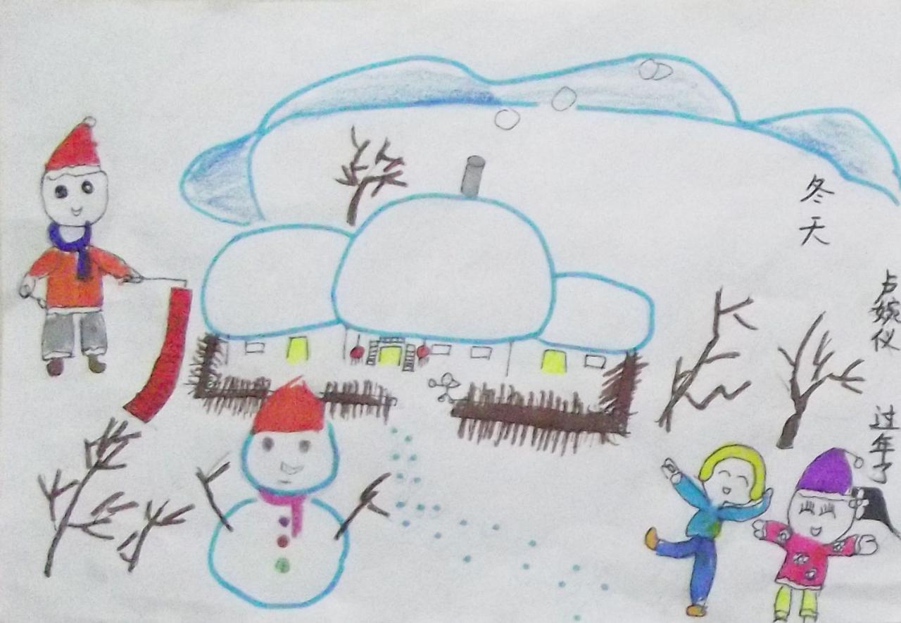 冬天 过年了 卢婉仪画