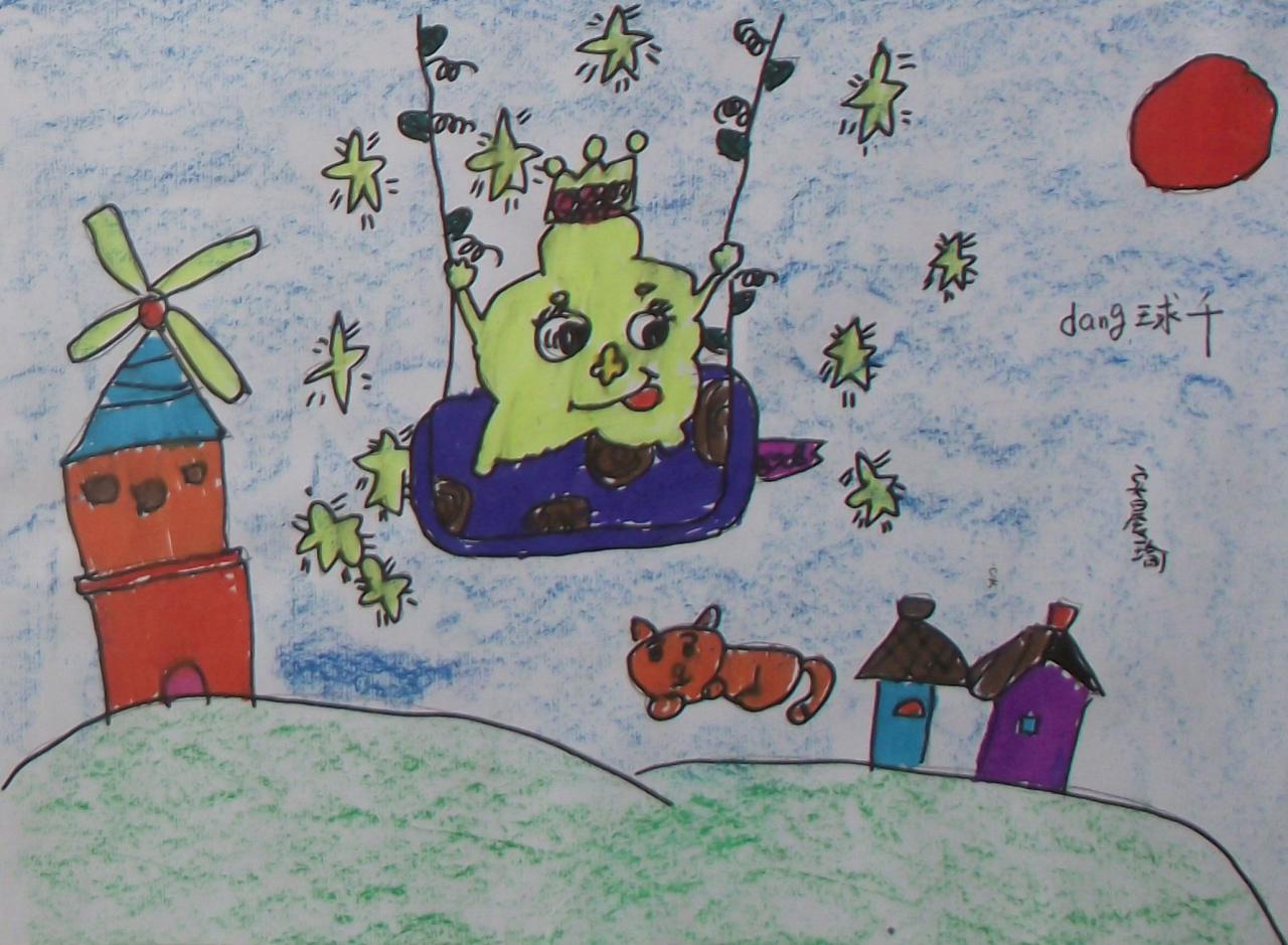 荡秋千 安晨瑜画