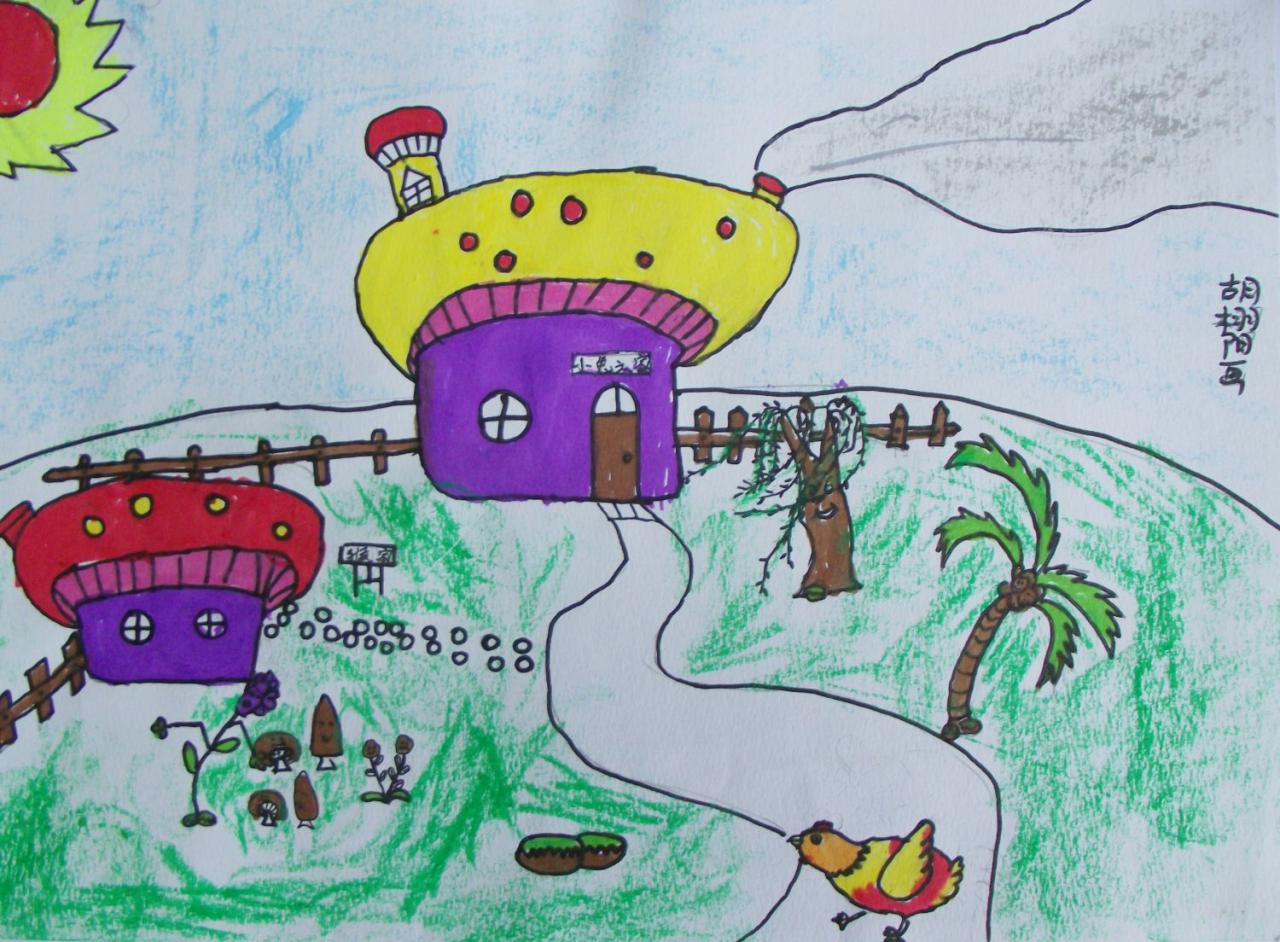 公鸡的家 胡栩阳画