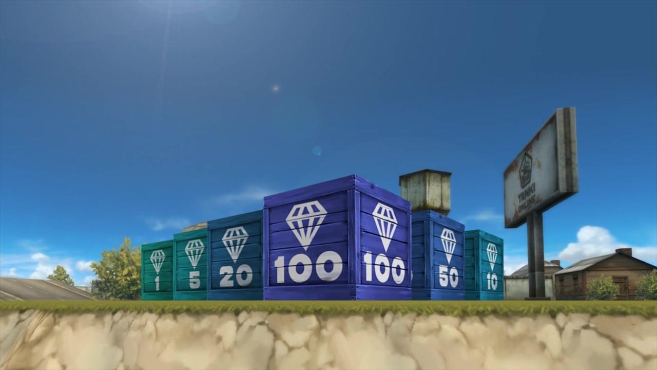 3D坦克价值1、5、20、100的空投水晶包