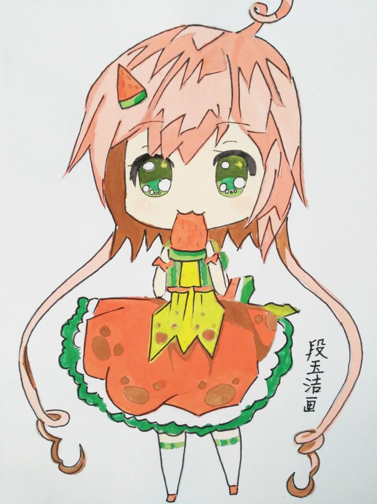 西瓜娘 段玉洁画