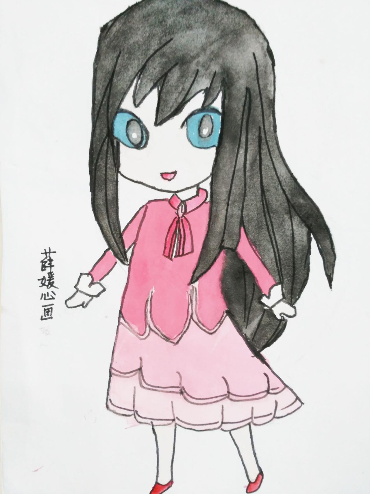 Q版女孩 薛暖心画