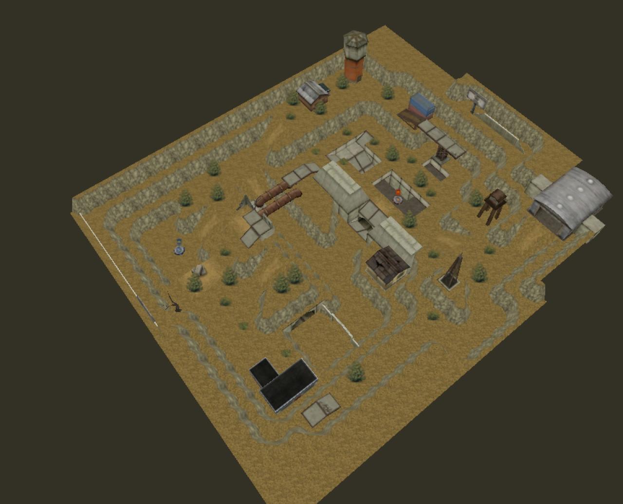 3D坦克峡谷地图俯视图