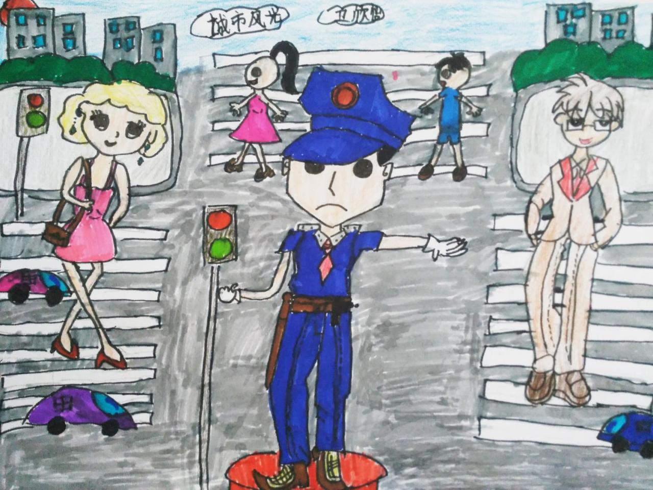 城市风光 卫欣怡画