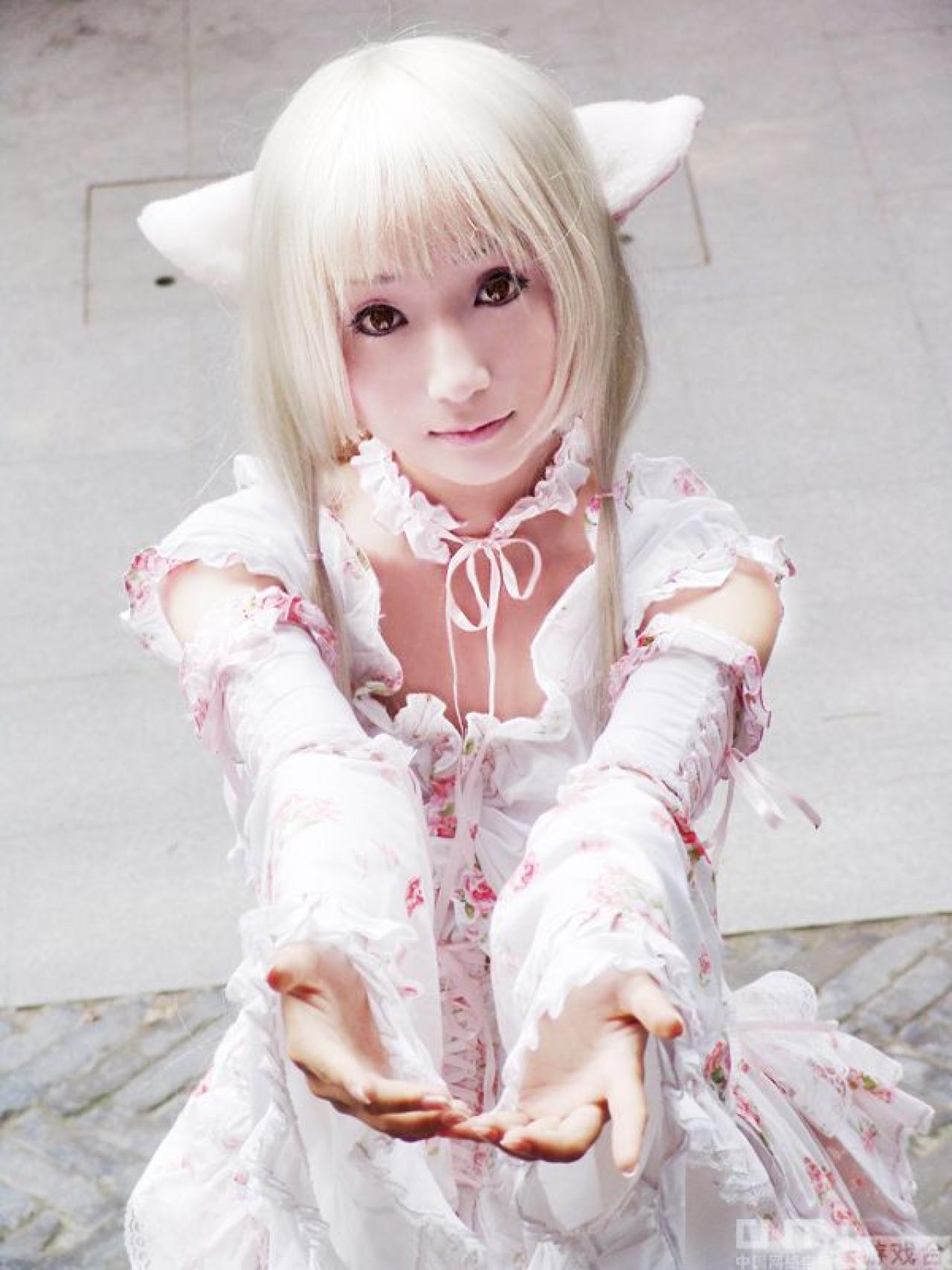 可爱小叽Cosplay粉色装出场天使照大图