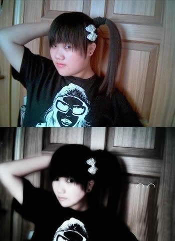 PS美少女的前后对比效果图