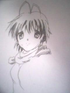 绘制古河渚线稿步骤二