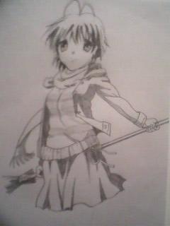 绘制古河渚线稿步骤四