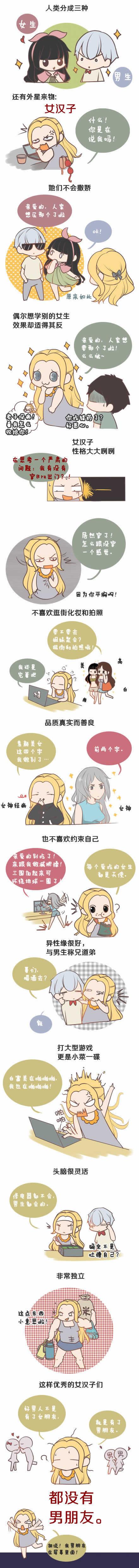 女生大大咧咧怎么木有男朋友漫画正文