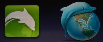 锤子ROM里的拟物化的海豚浏览器图标