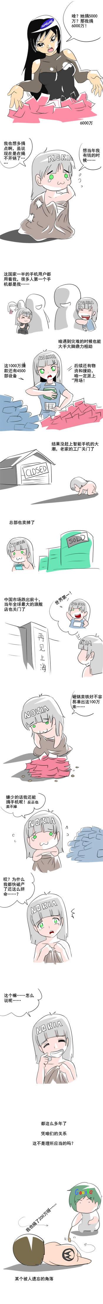 诺基亚，我也想多捐点，但现在实在揭不开锅了漫画正文