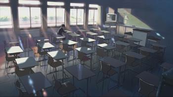 那些年那些事配图之教室里一个人上自习的场景