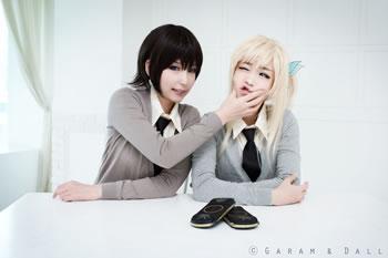 兔娘和Ren在一起 CosPlay 星奈和夜空的互相掐脸的照片