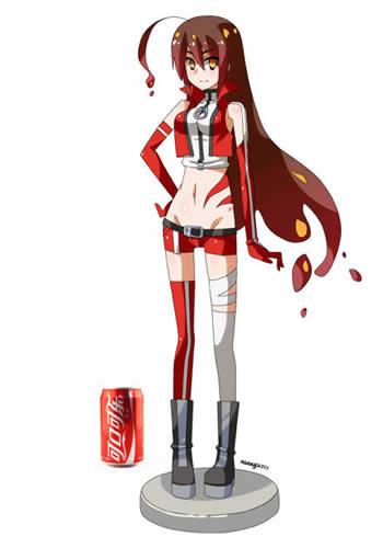 可口可乐萌化手办图