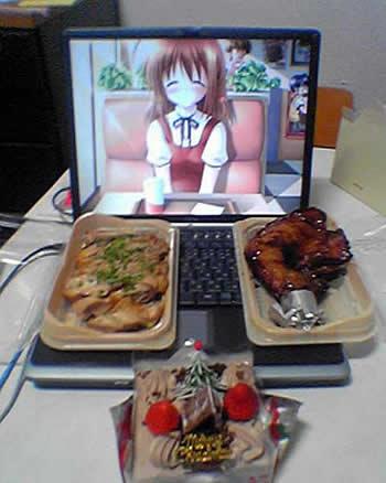 和动漫女友一起吃饭搞笑图片