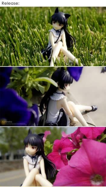 萌系手办在公园一景