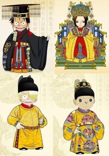 路飞一伙穿着中国古装官服1