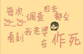 每次调查回去，都会看到老婆在作死MAD封面