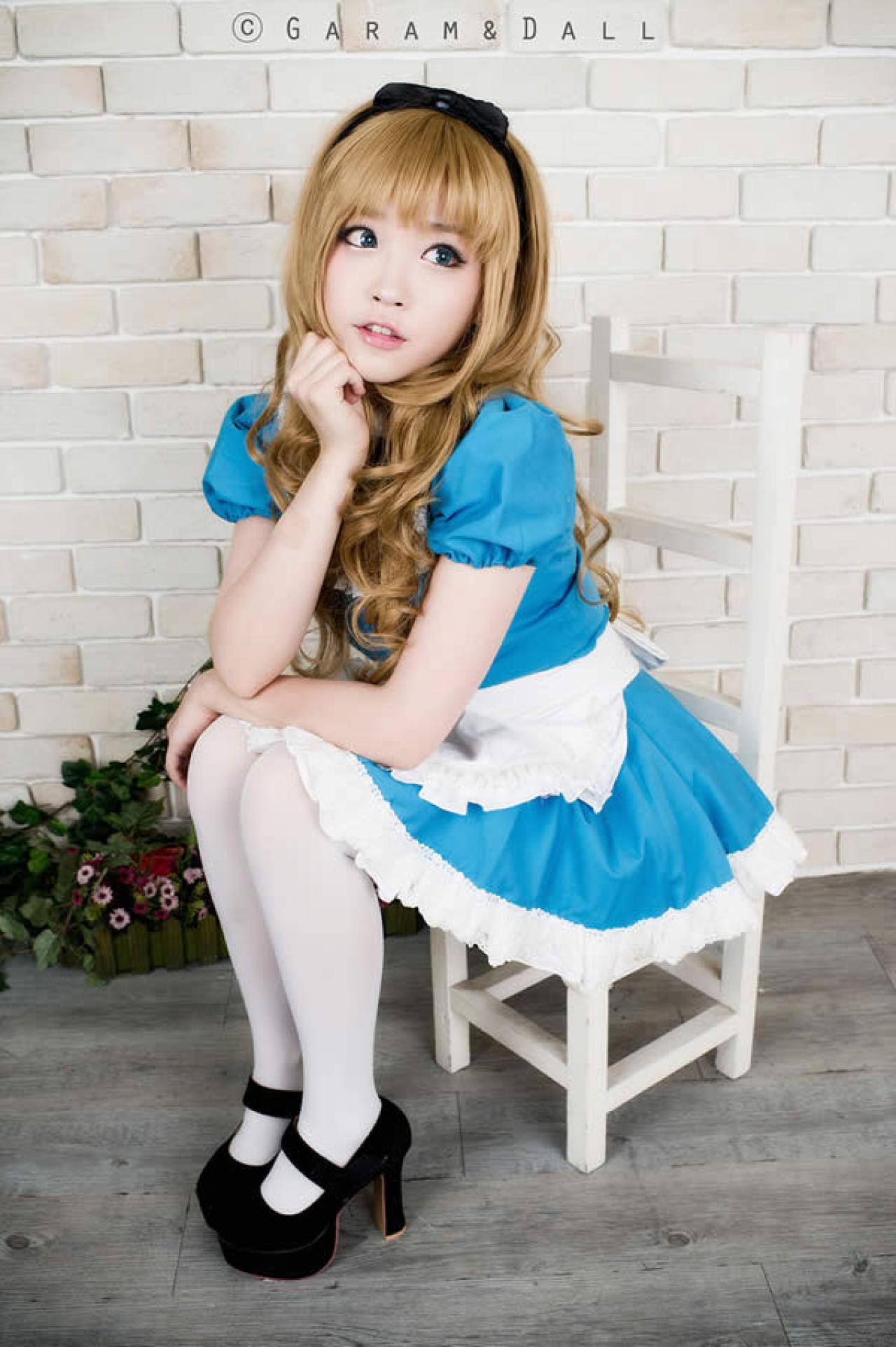 兔娘蓝色女仆装Cosplay图赏04