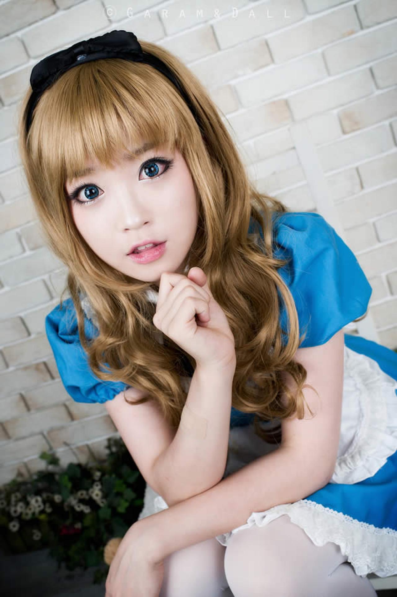 兔娘蓝色女仆装Cosplay图赏06