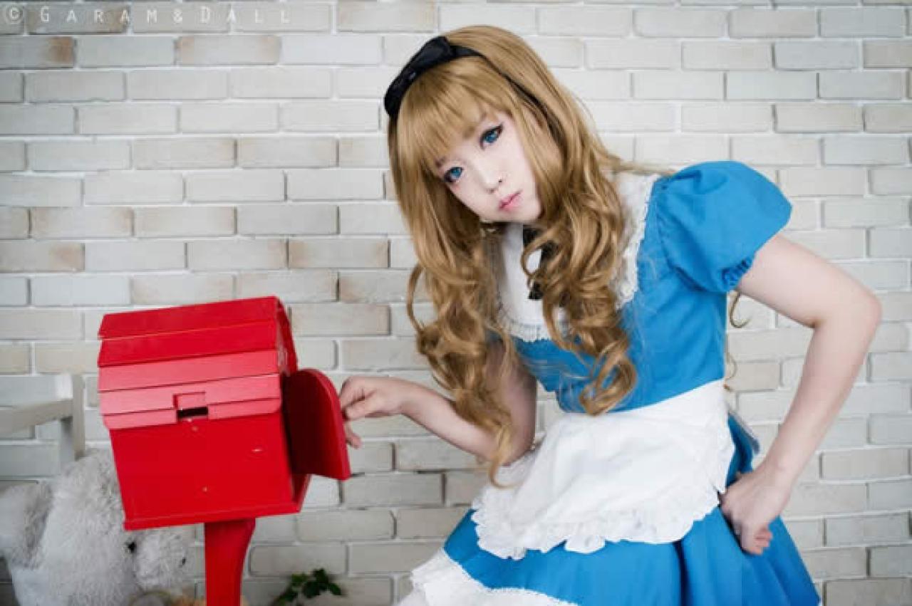 兔娘蓝色女仆装Cosplay图赏07