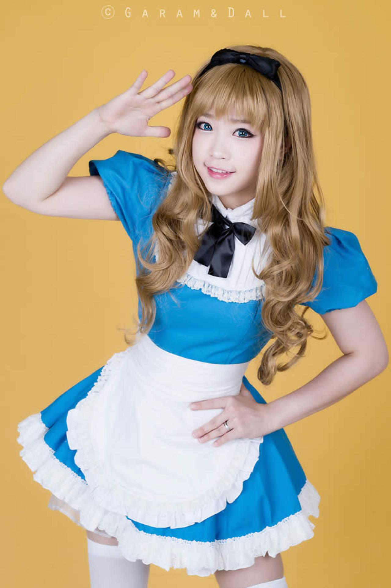 兔娘蓝色女仆装Cosplay图赏10