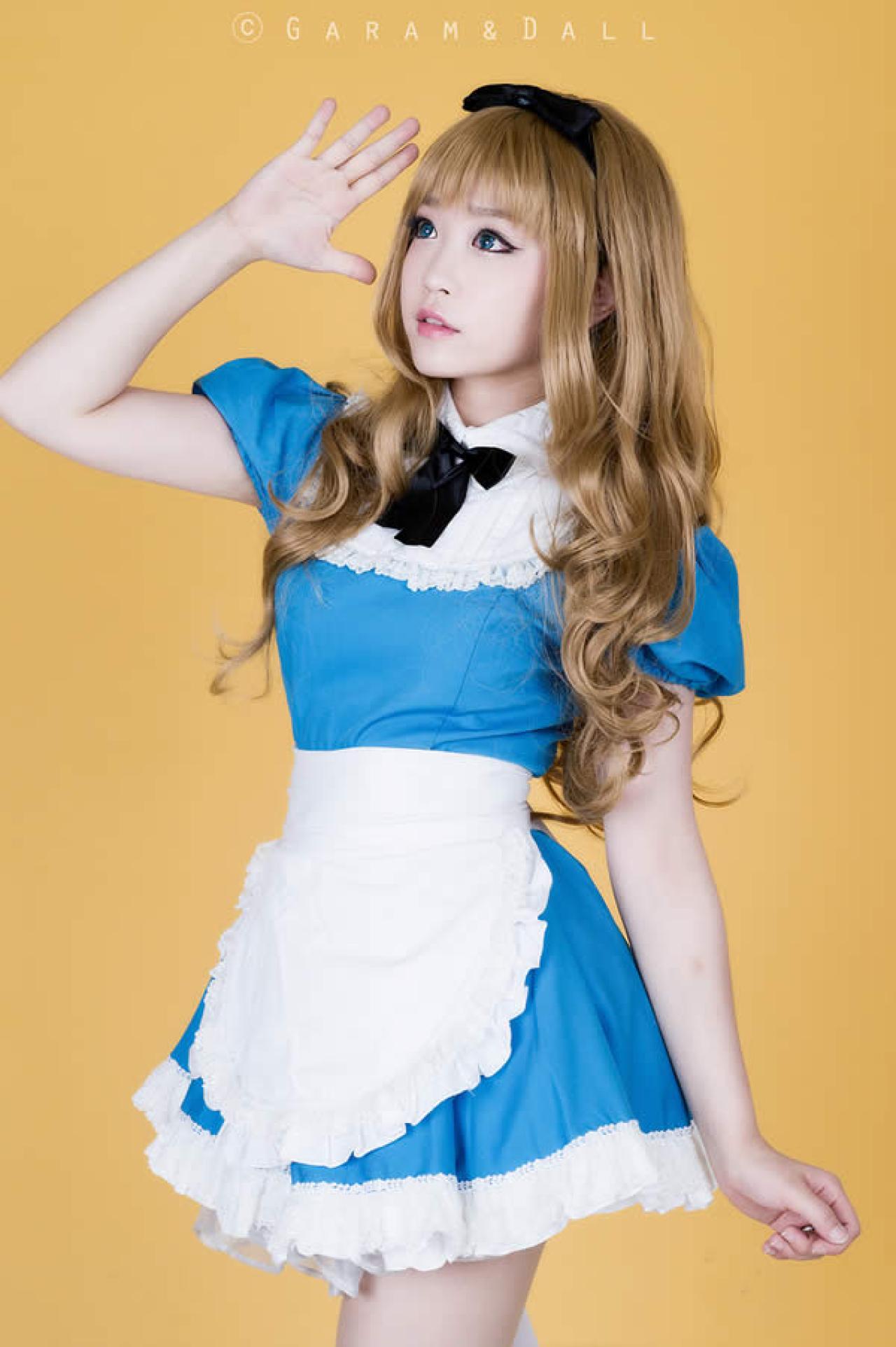 兔娘蓝色女仆装Cosplay图赏11