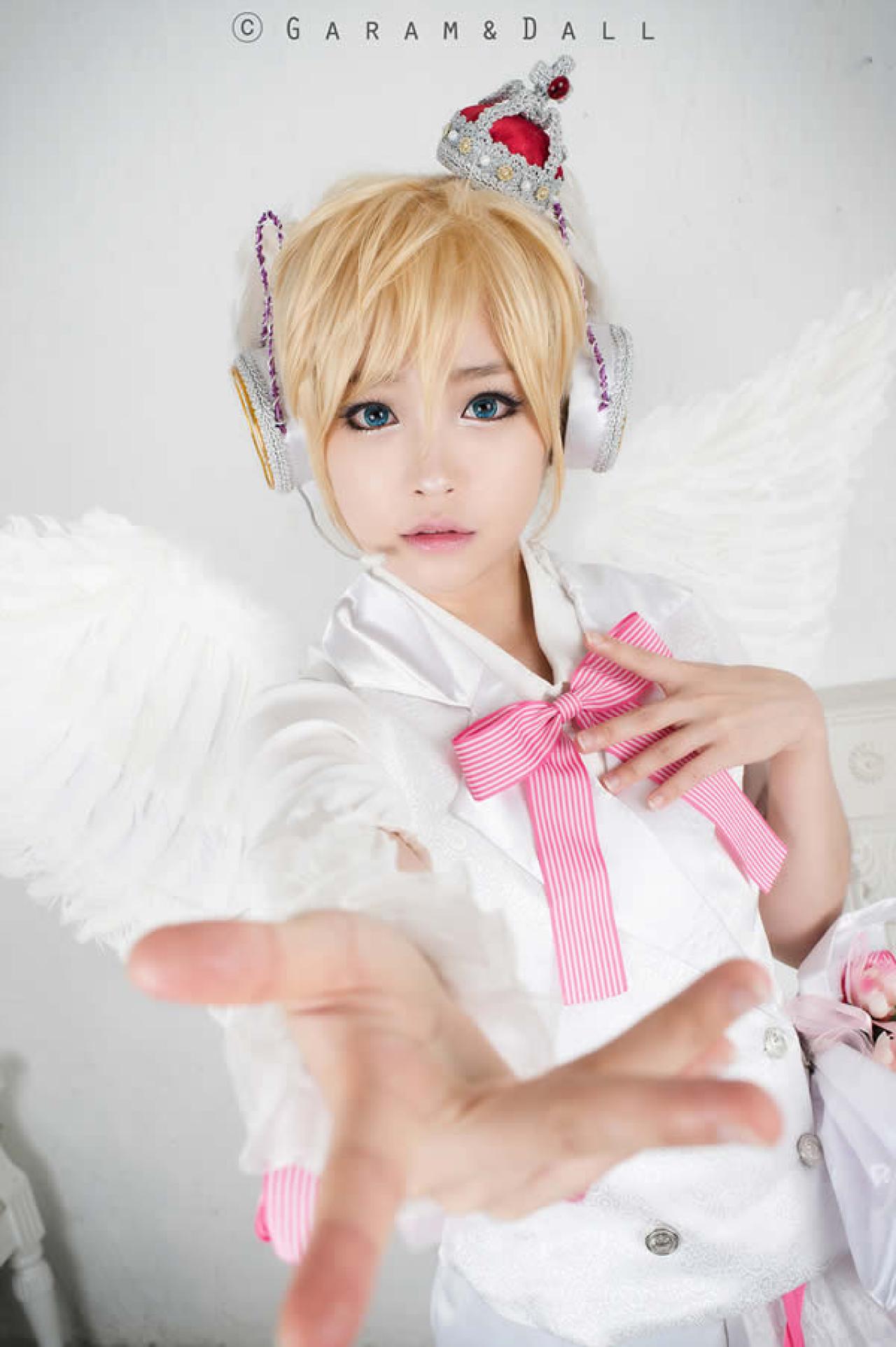 白衣镜音双子超萌系Cosplay组图04