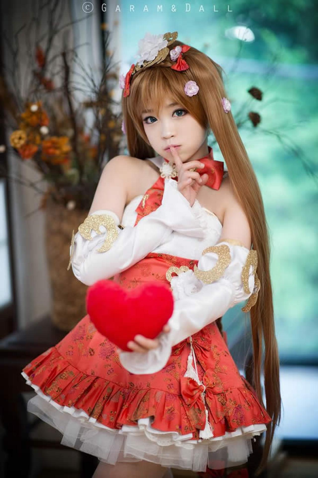 兔娘扩散性百万亚瑟王Cosplay粉色套装食指作嘘照