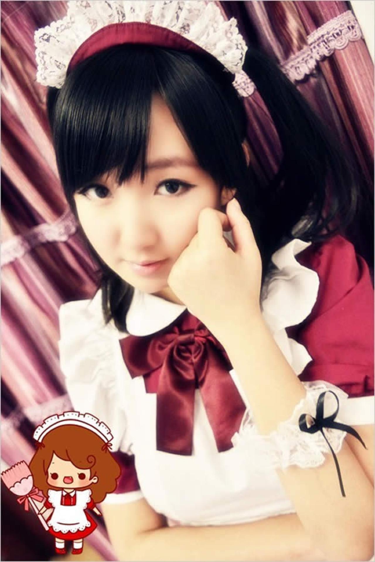 Alisa咖啡色女仆装萌系Cosplay照