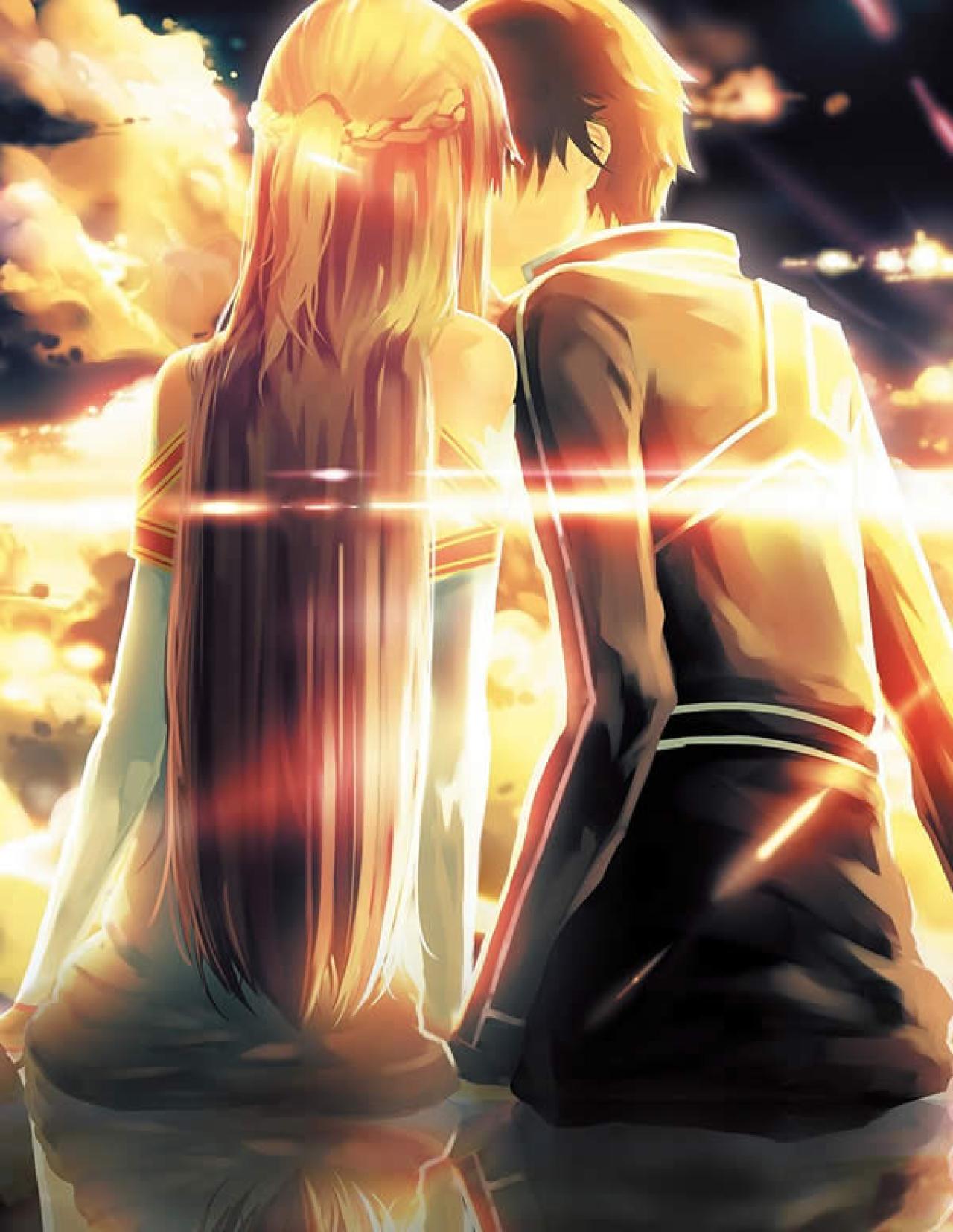 这么疼，那么爱配图夕阳下一对恋人在亲吻的背影