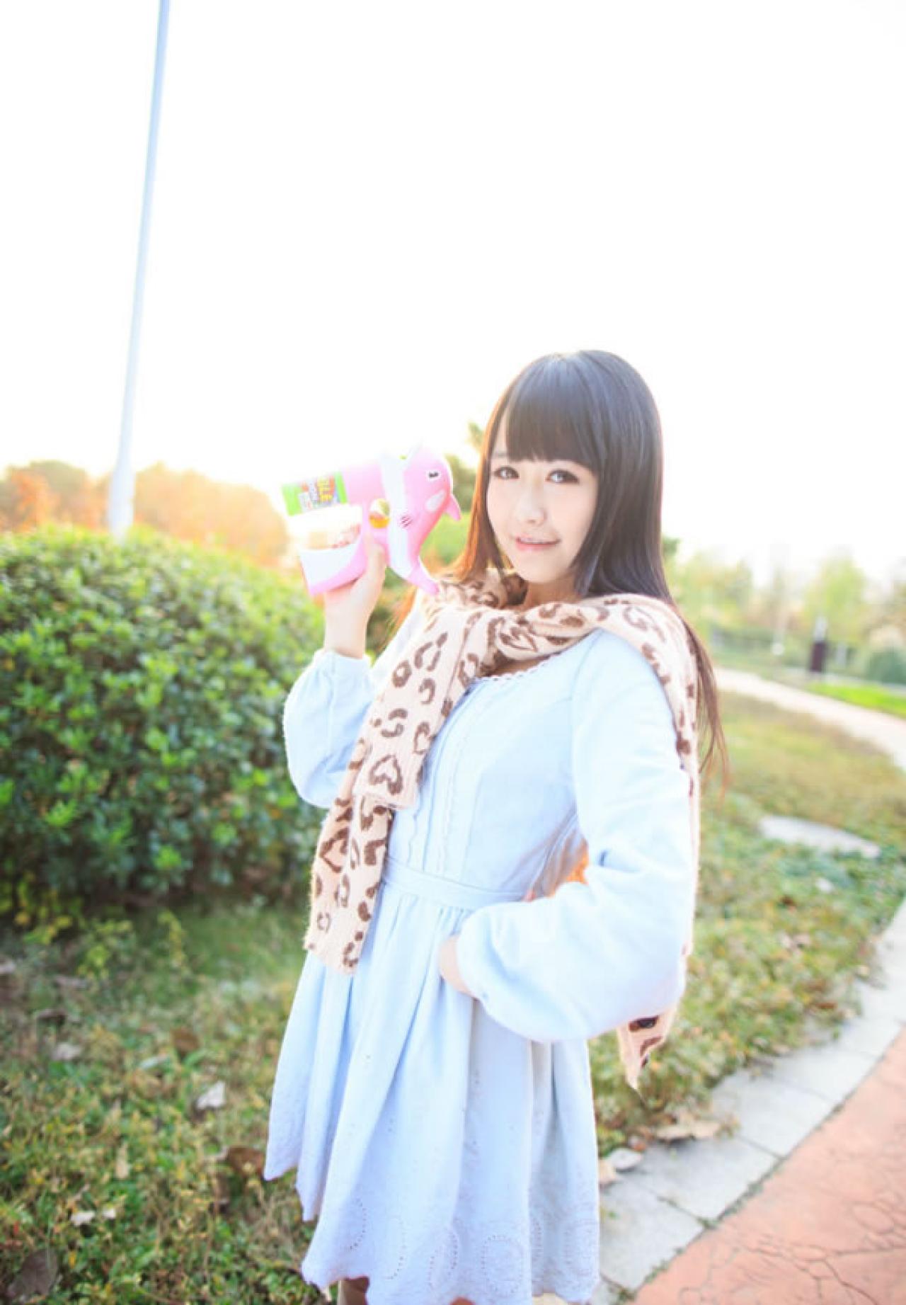 小Can拿着泡泡枪