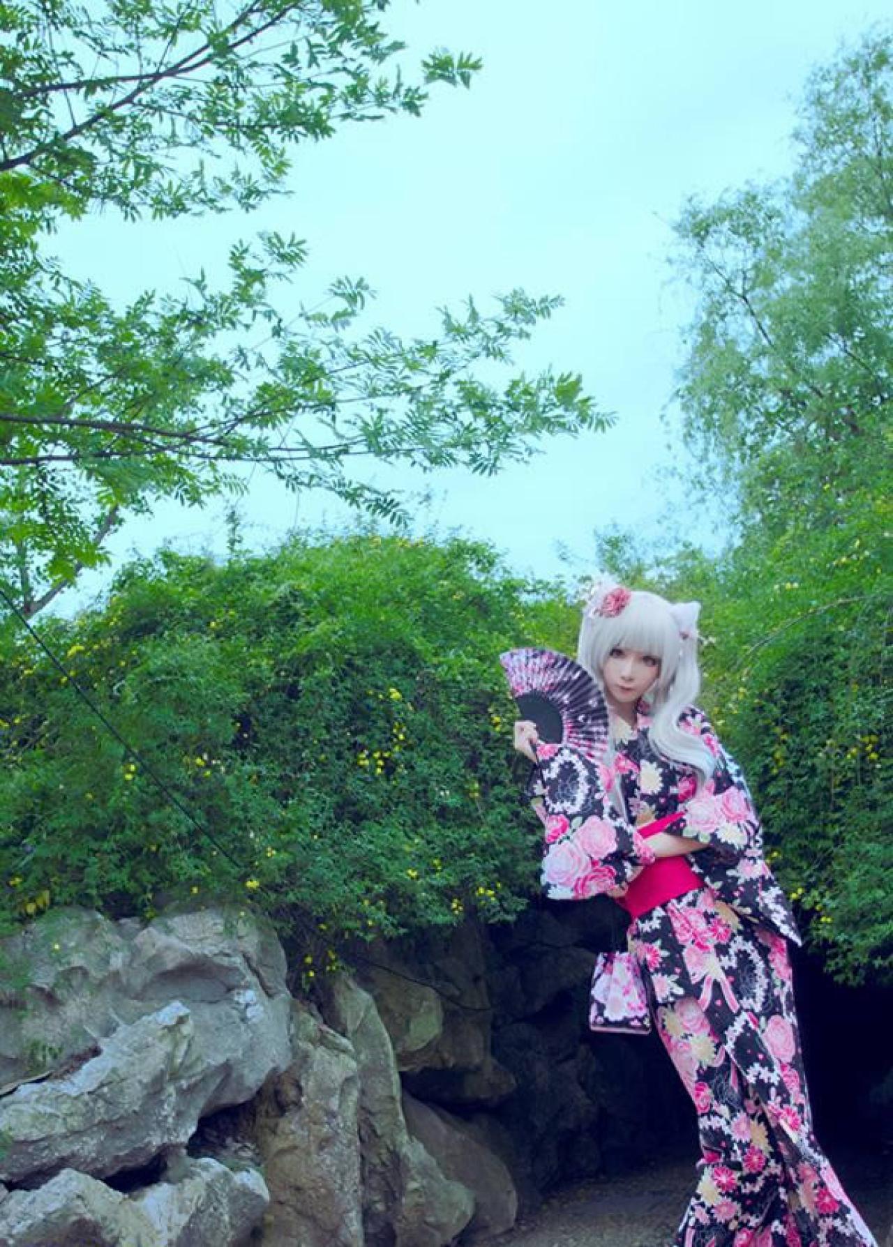 咩咩球手持和式绢扇