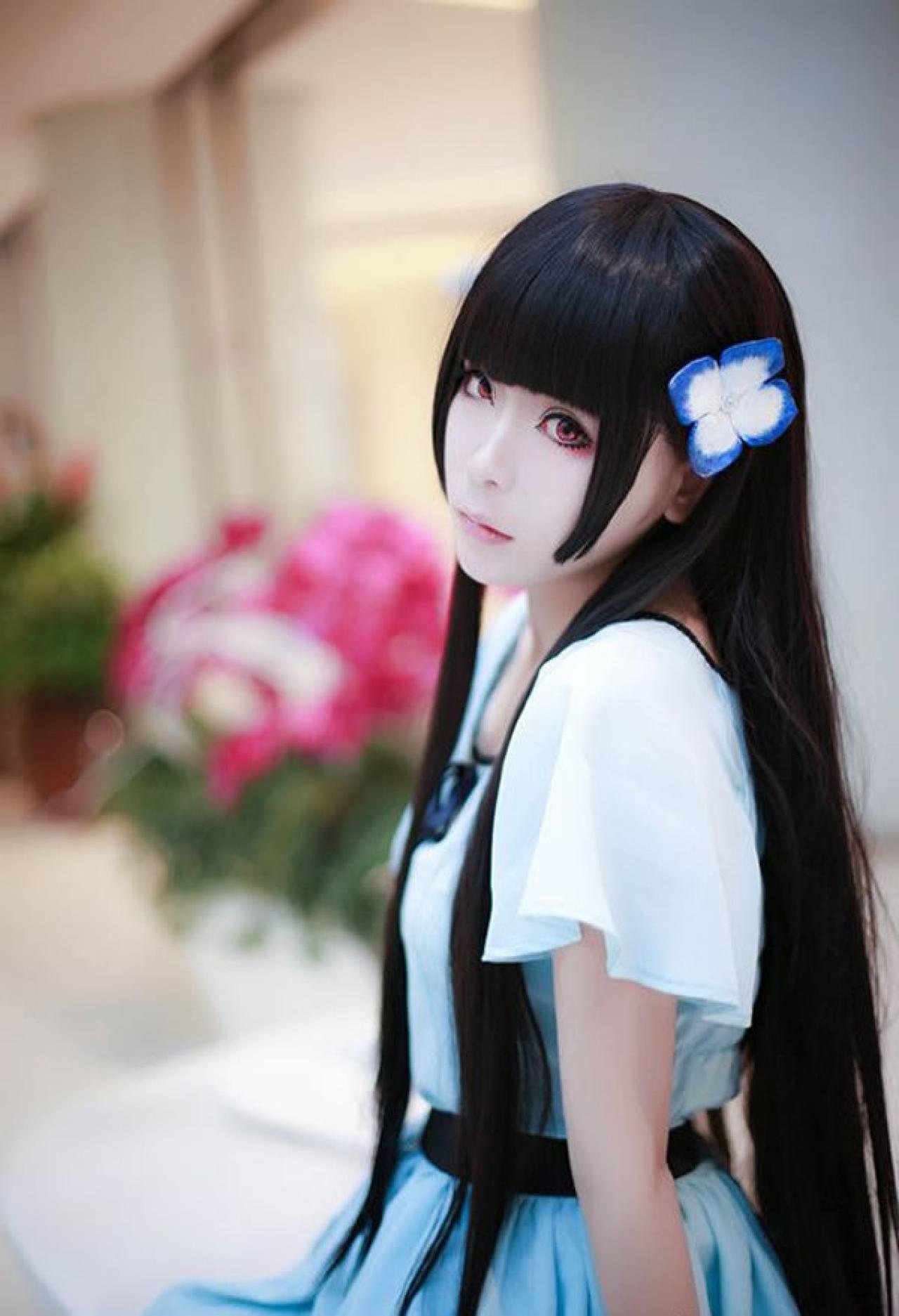 红桑桑Cos散华礼弥侧面照