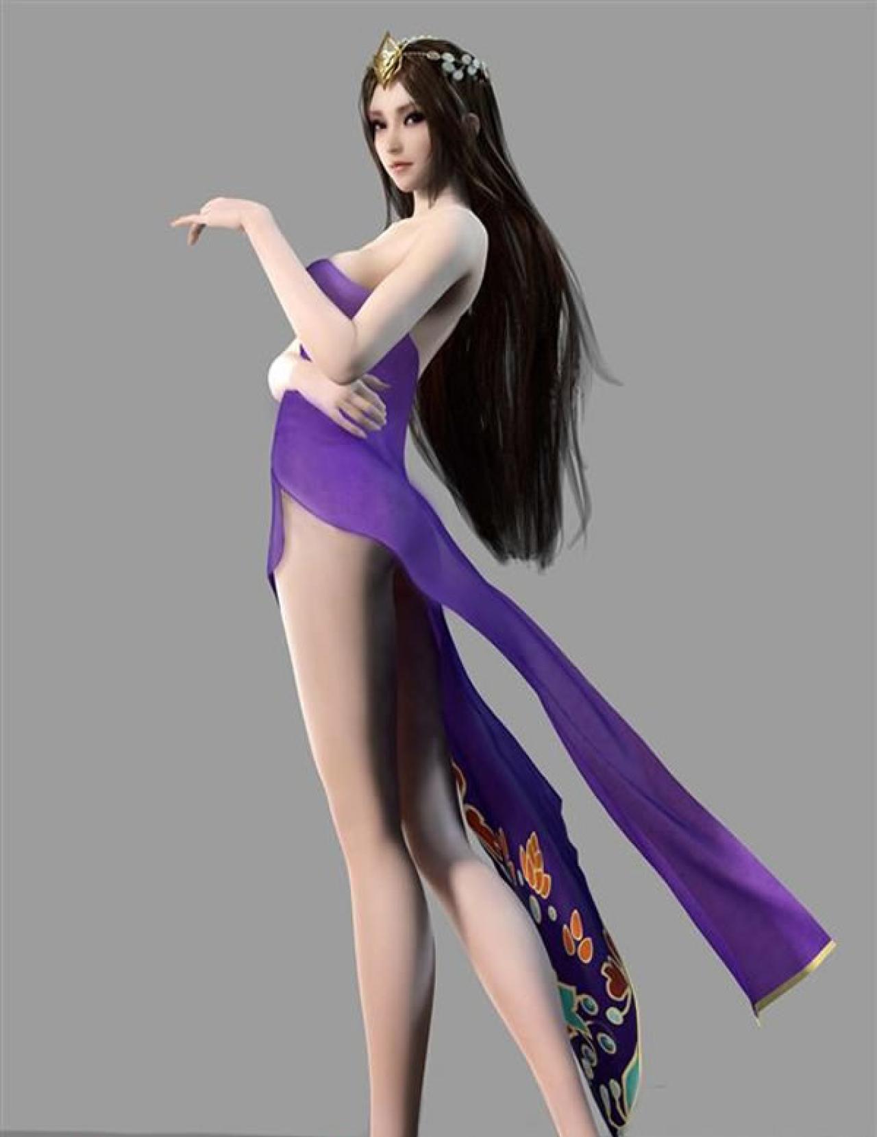 《斗破苍穹OL》的美杜莎在CG电影中的紫衣全身形象