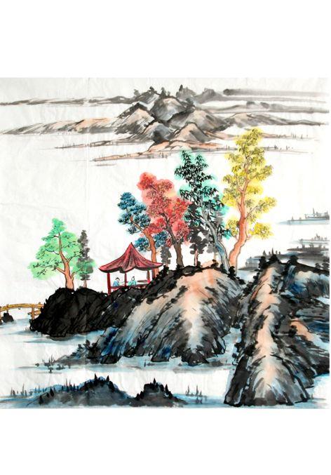 写意山水画 无题