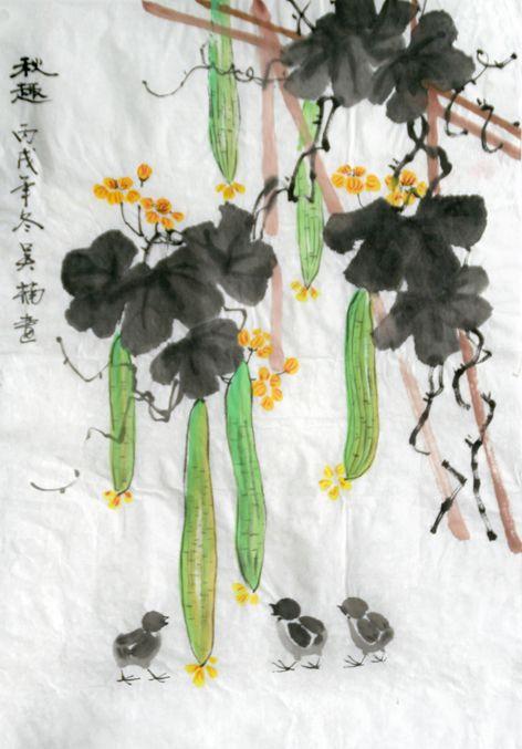 秋趣 丙戌年冬 吴楠画
