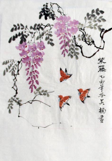 紫藤 乙酉年冬 吴楠画