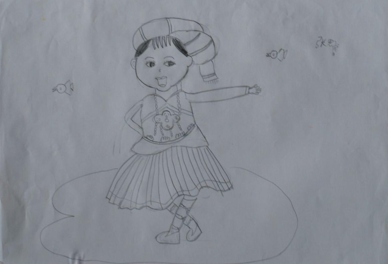 少数民族的少女