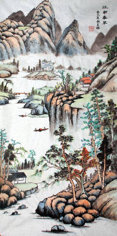 江南春早 癸巳年秋 吴楠画