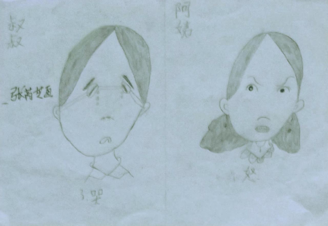 哭泣的叔叔和愤怒的阿姨 张芮芝画